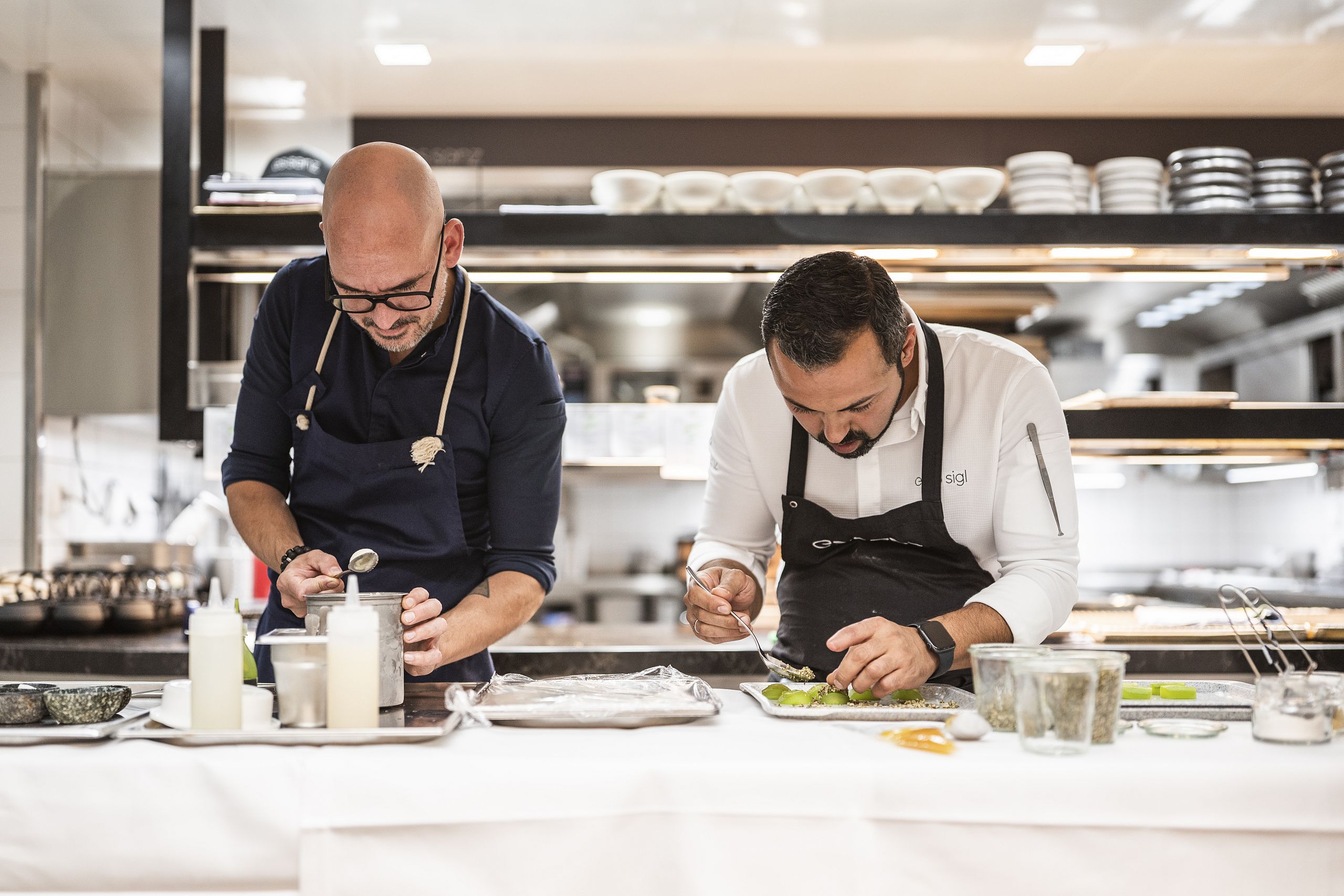 Sterneküche am Chiemsee ESsenz 4 hands dinner Das Achental
